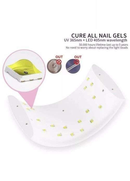 Professional 2 In 1 UV/LED Nail Lamp, 24W Led UV Dryer Curing Manicure Machine