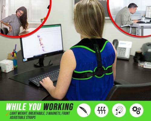 Clavicle Brace Neck Hump Corrector, Posture Corrector for Women Men, Magnetic Upper Back Brace Suppo