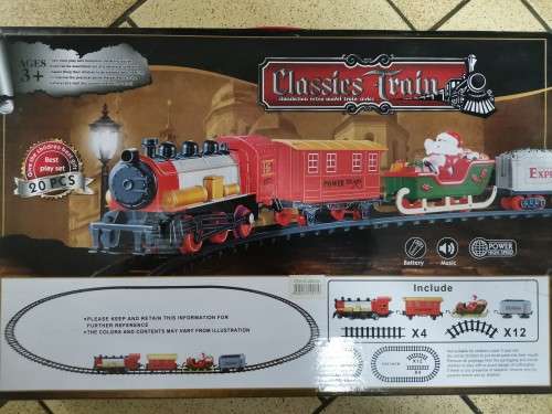 20 PCS Classic Electric Christmas Train Tracks Set W/ Music Lights Kids Toy Gift