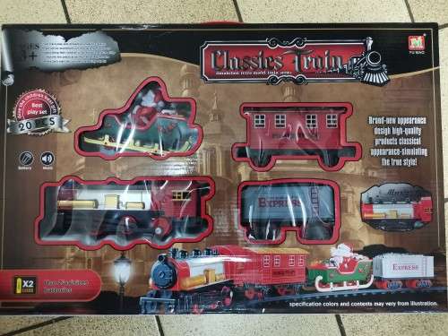 20 PCS Classic Electric Christmas Train Tracks Set W/ Music Lights Kids Toy Gift