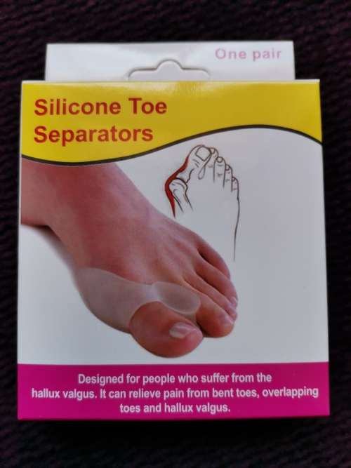 1Pair Silicone Gel Toe Spacer Separator Straightener Spreader Bunion Pain Relief