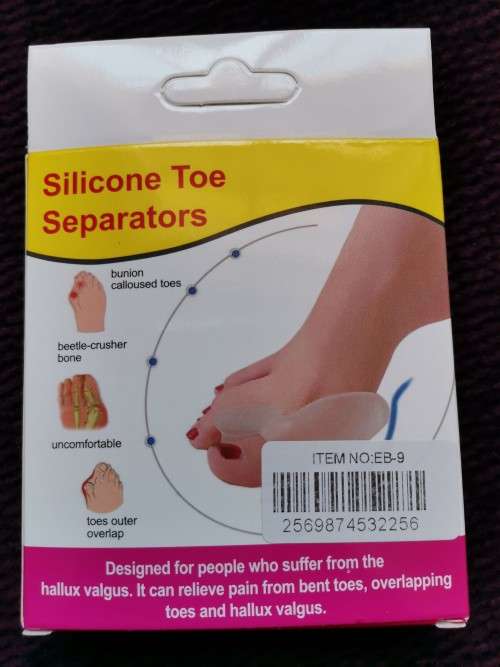 1Pair Silicone Gel Toe Spacer Separator Straightener Spreader Bunion Pain Relief