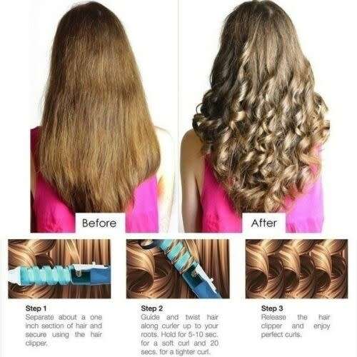 Nova Electric Magic Hair Styler Spiral Hair Curler Roller Curling Iron Wand
