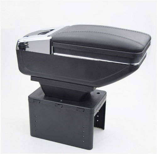 1X Universal PU Leather Car Central Container Armrest Box Cup Holder Storage box (Color Beige)
