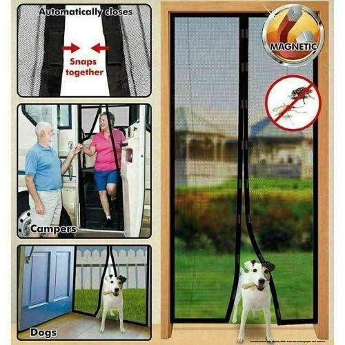 MAGIC Magnetic Curtain Door Net Screen Insect Bug Mosquito Fly Insect Mesh Guard ( Colour--Black)