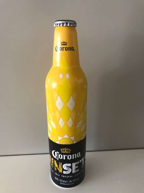 Collectible Aluminium Beer Bottle - Corona Extra - Limited Sunset Edition - 473ml Sealed/Full