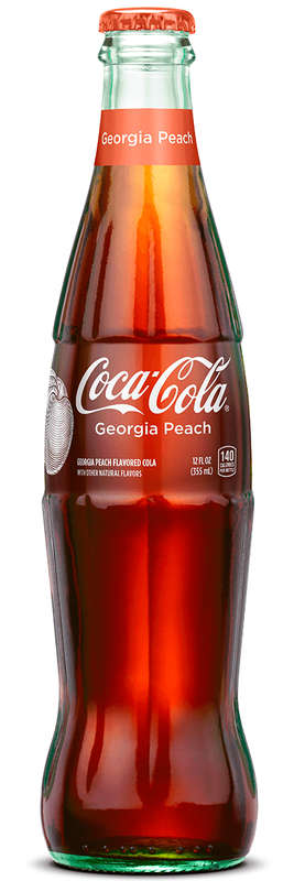 USA Limited Edition Glass Coke Bottle - Georgian Peach - Coca-Cola