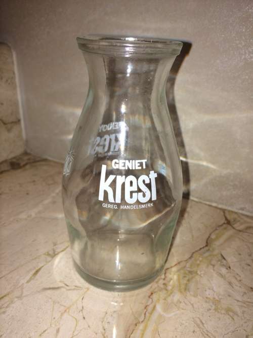 Vintage Glass Cooldrink Carafe - Enjoy Krest - English and Afrikaans
