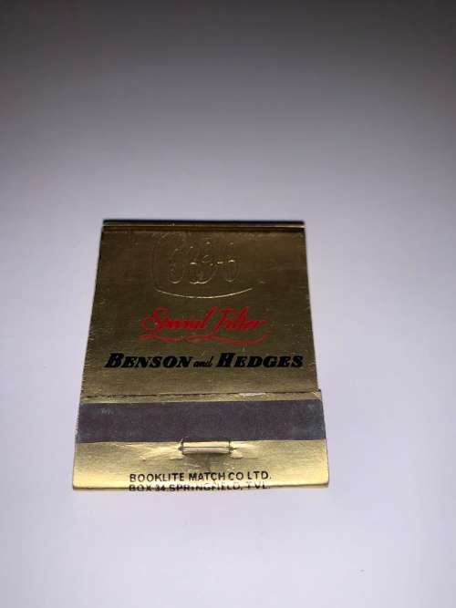 Vintage Advertising Matchbook - Excellent Condition - Benson and Hedges