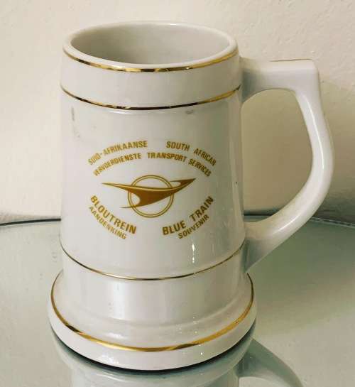 Vintage Continental Fine China Mug - South African Transport Services - Blue Train Souvenir