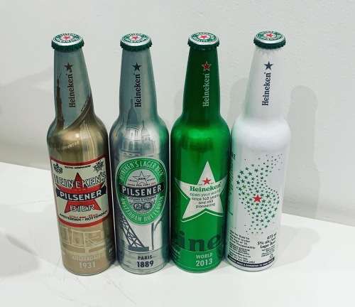 Collection - Limited Edition Heineken Aluminium Beer Bottles - Sealed
