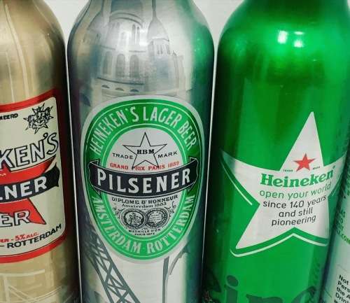Collection - Limited Edition Heineken Aluminium Beer Bottles - Sealed