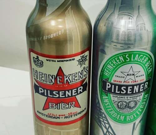 Collection - Limited Edition Heineken Aluminium Beer Bottles - Sealed