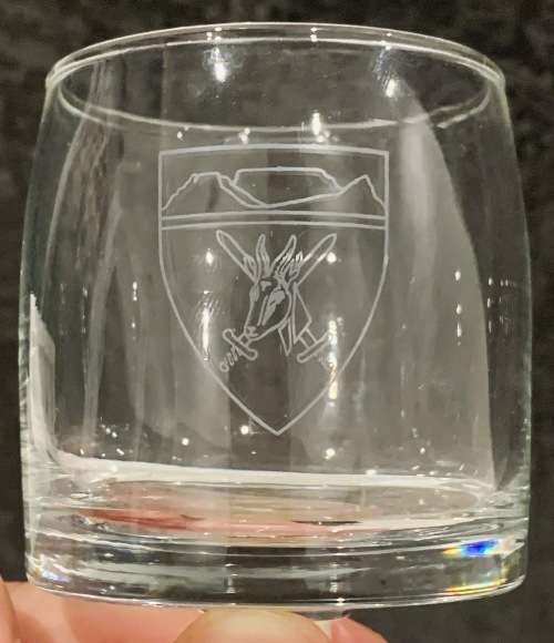 Half A Dozen Vintage Cocktail Glasses  SA Army Branding