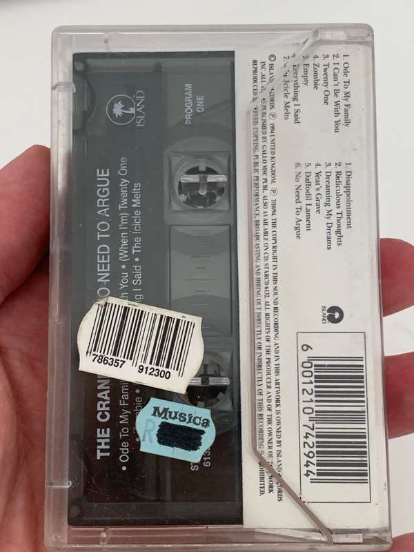 Cassette Tape - Not Tested - The Cranberries - No Need To Argue