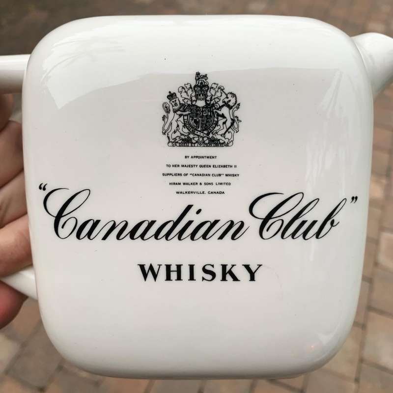 Vintage Ceramic Water Jug For The Bar  Canadian Club Whisky 