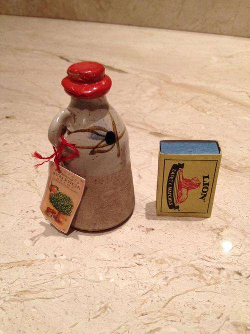 Collectable Miniature 50ml Liqueur - Avalencia Creme (Ceramic / Pottery Bottle)