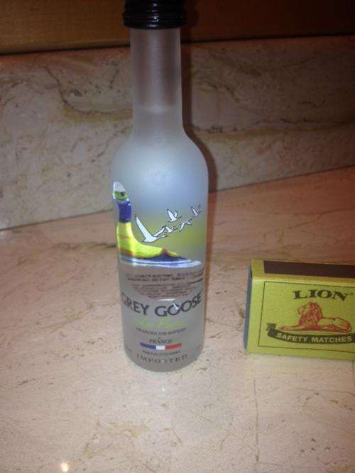 Miniature 50ml Bottle - Grey Goose Vodka - La Poire - Glass/Sealed/Full