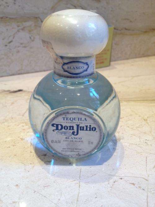 Collectable Miniature 50ml Glass Bottle - Don Julio - Tequila Blanco (Round Bottle)