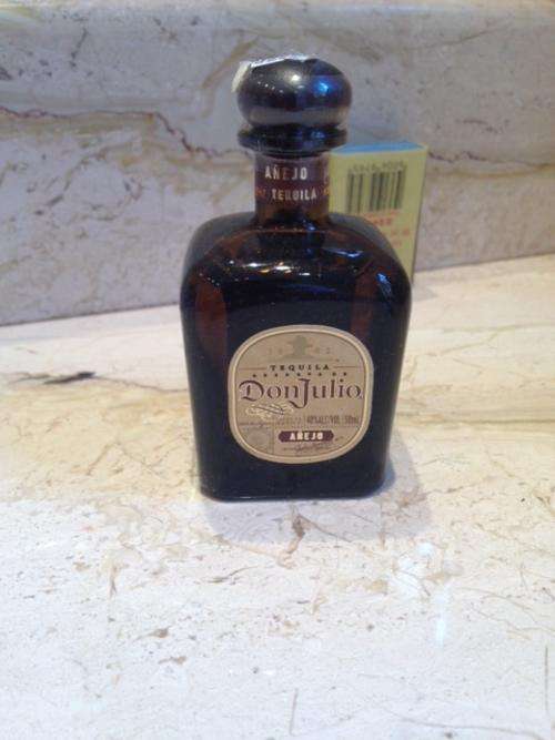 Collectable Miniature 50ml Glass Bottle - Don Julio - Tequila Anejo (Square Bottle)