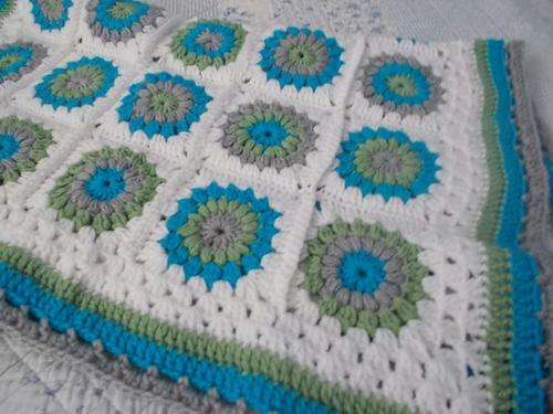 Fresh Turquoise Crochet Baby Blanket