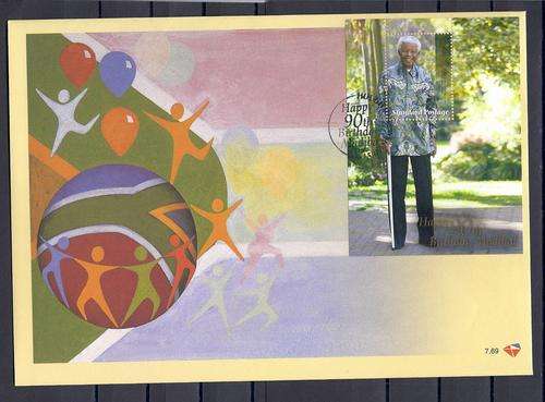 RSA 2004 10 YEARS FREEDOM COVER WITH THE 2008 MADIBA BIRTHDAY STAMP,CANCELED HOUGHTON !!!!!!!!
