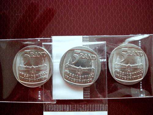 RSA 1994 INAUGURATION R5.00 UNCIRCULATED COINS,SEALED !!!