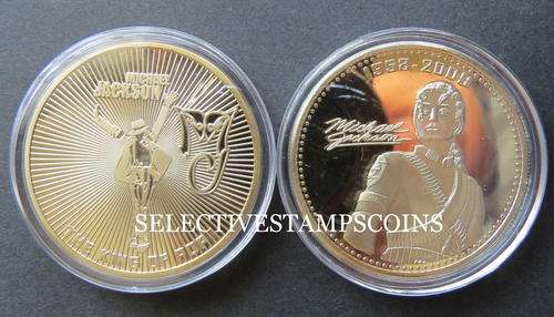 1oz. MICHAEL JACKSON,KING OF POP Gold CLAD COIN!!!!!