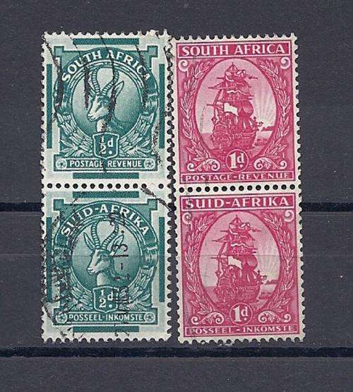 UNION 1943 MONO COLOURS COIL STAMPS USED !