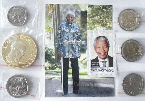 NELSON MANDELA STAMP AND COIN COMBO !!!!!!!
