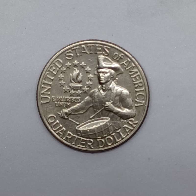 Rare  George Washington - drummer boy back 1776-1976 Denver  Bicentennial Quarter.