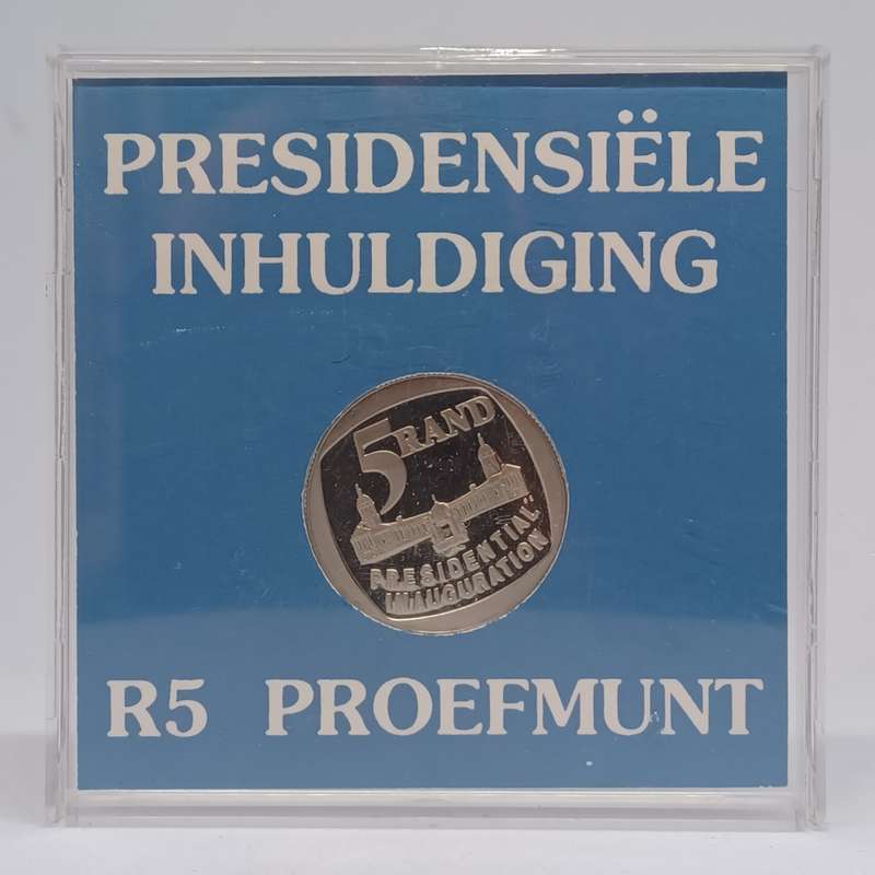 South Africa Official Inauguration Proof 1994 R5 Coin 5R in original SAM case