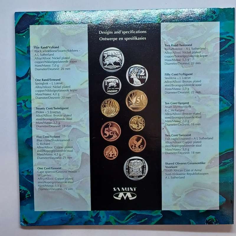 1995 Brilliant Un-circulated South Africa Coin Set