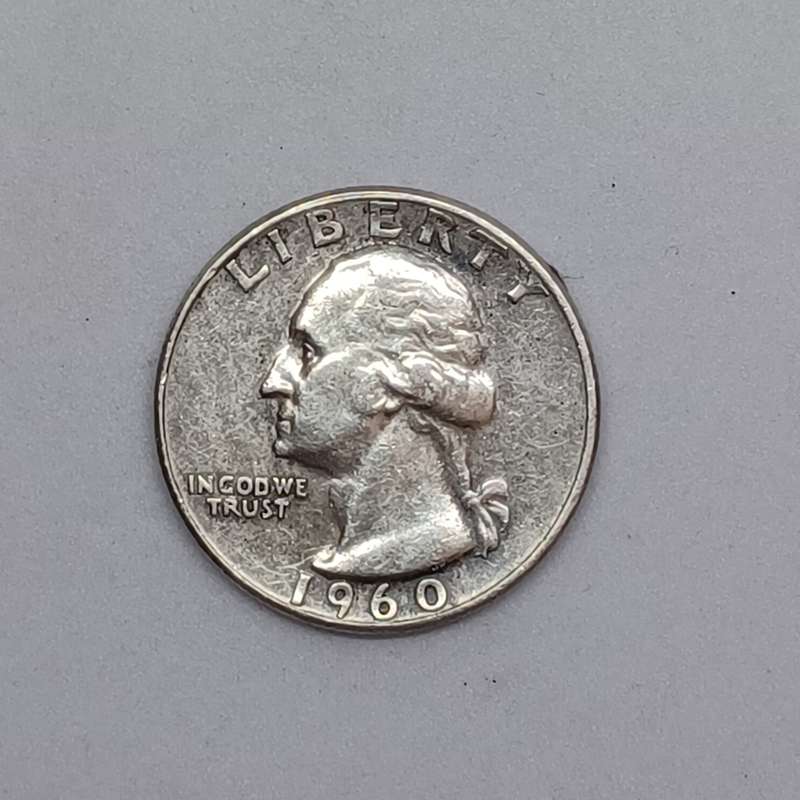 1960 United States `Washington` Silver Quarter Dollar (900)