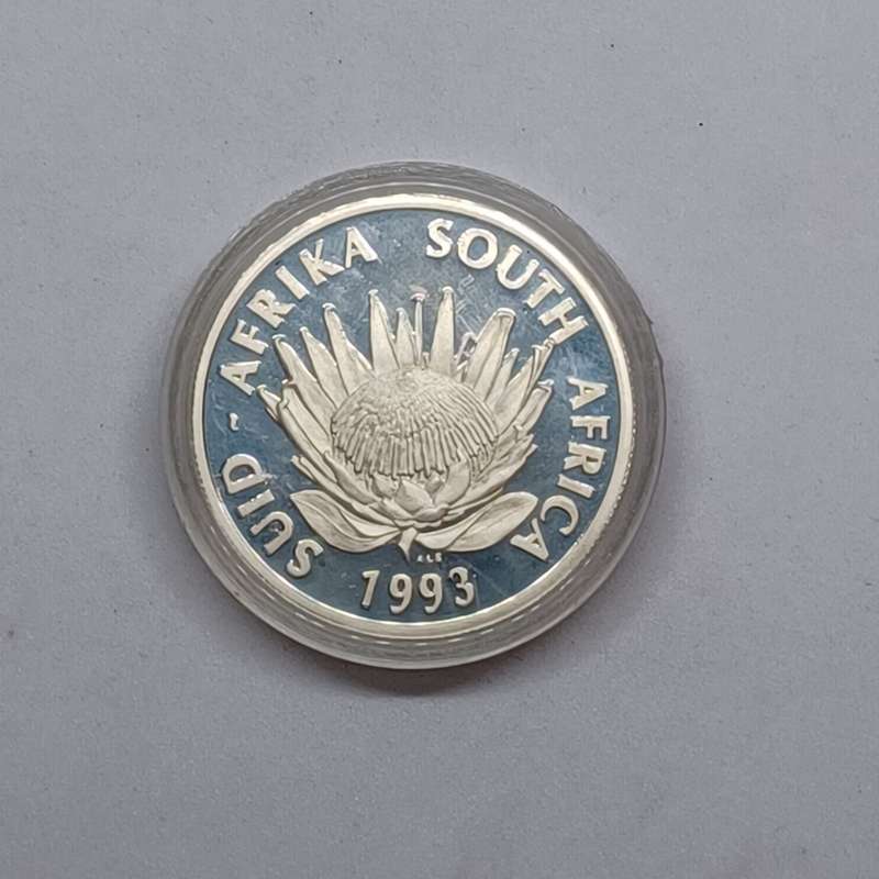 1993 Silver (925) 1 Rand Proof Banking/Bankwese Commemorative Protea