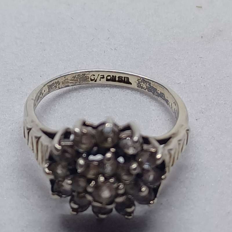 Vintage Gold Plated on Silver ring with unknown stone (3.1 grams)
