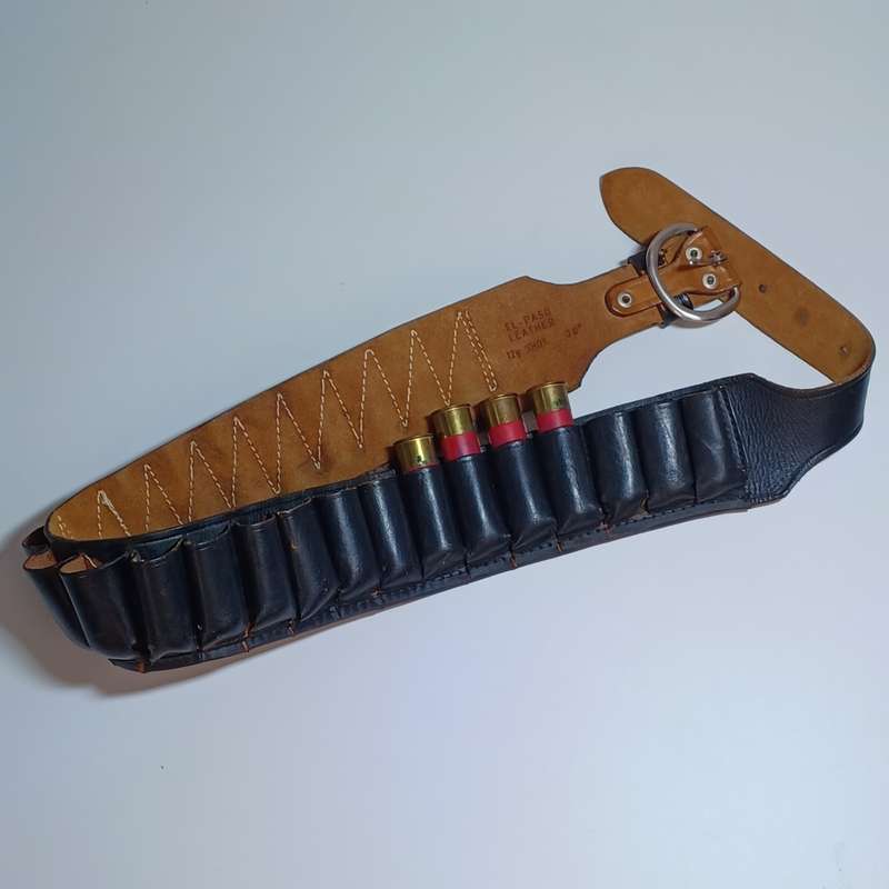 El Paso Leather AMMO Belt For 12 Gauge Shotgun / size 38 (BULLETS NOT INCLUDED)