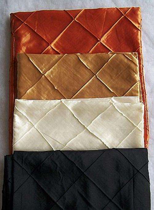 Silk Dupion Pintucked fabric Curtains