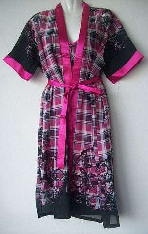 Satin 2 piece nightie set - size 38/40