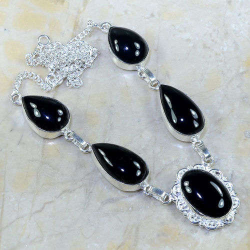 BEYOND BEAUTIFUL BLACK ONYX NECKLACE