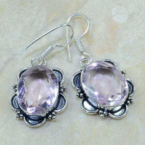 STUNNING PINK TOPAZ EARRINGS