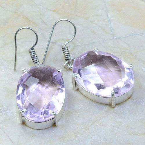 STUNNING PINK TOPAZ EARRINGS