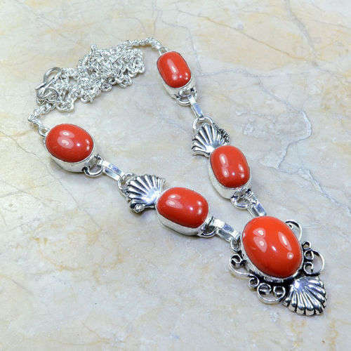 FUNKY RED CORAL NECKLACE