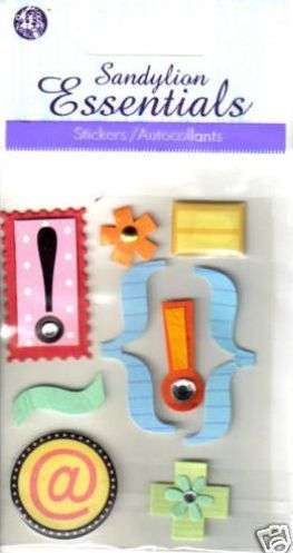 Sandylion Essentials Small 3D Stickers Punctuation