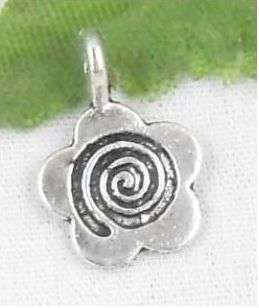 10 x Tibetan Silver Flower Charms 15.5x11mm