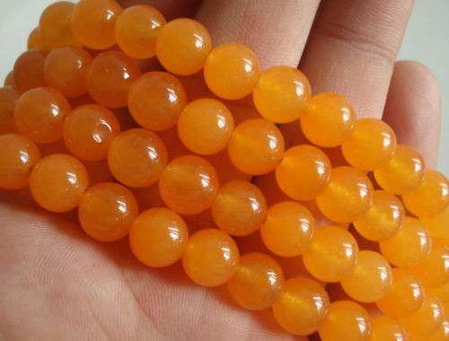 6mm Rare Orange South America Topaz Loose Bead
