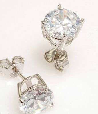 Shining Cubic Zirconia .925 Sterling Silver Earrings