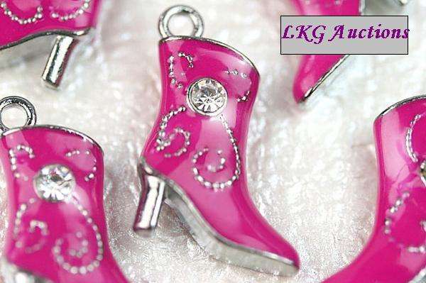 Cute Crystal Boot Charm Pendant Bead