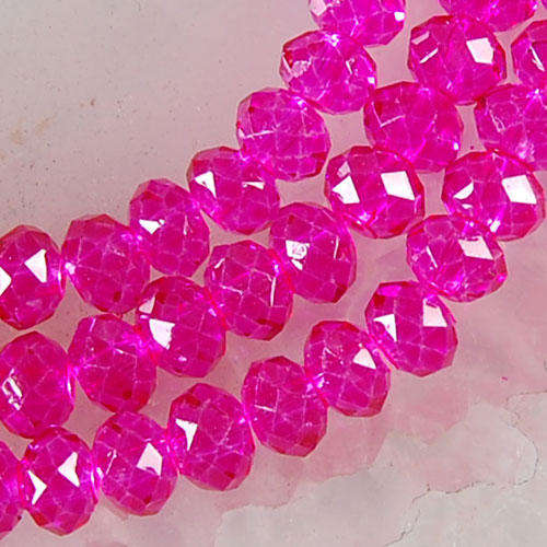 6x4mm 45Pcs Faceted Crystal Beads
