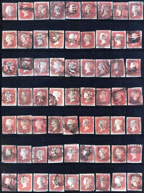 PENNY REDS - IMPERFORATE - 63 OFF VERY FINE USED
